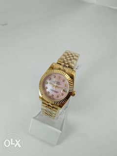Rolex Date Just For Ladies Gold With Pink First Copy 0