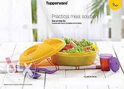 tupperware salad on the go تابروير بولة سلطه شوكة و سكينه 0