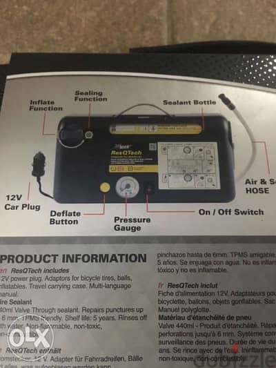 Airman Res Q Tech tire repair kit عده إصلاح كاوتش السيارة