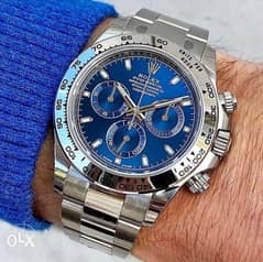 Rolex blue ساعة يد رولكس اوتوماتيك 0