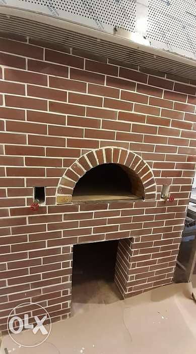 فرن بيتزا ايطالي من الطوب الحراري يعمل بالغاز او الخشب 1