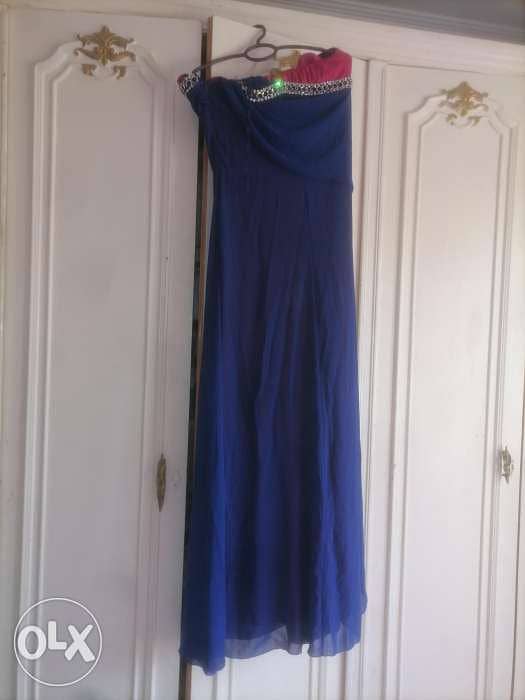 فستان سواريه لوزن ٥٥ ك لون ازرق زهري في فوشيه 3