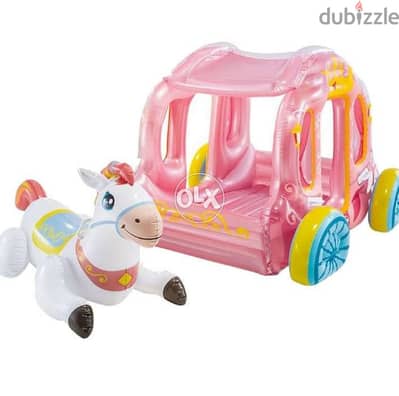 INTEX Princess carriage with horse pool float 1