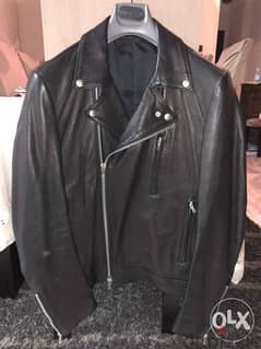 ATTACHMENT leather bicker jacket