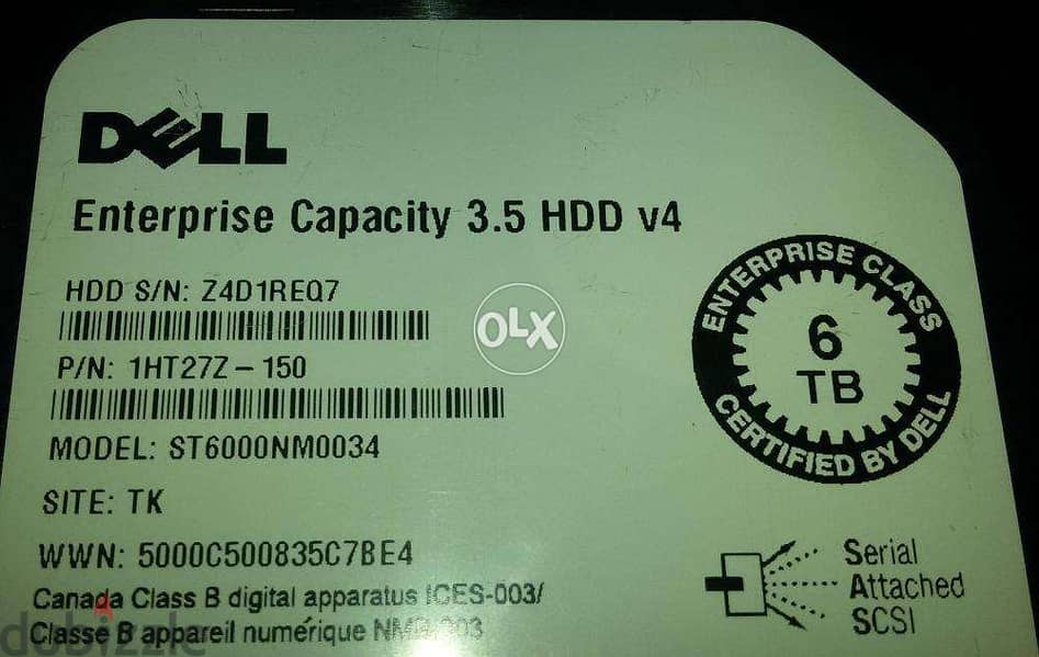 هارد سيرفر Server SAS HDD 6TB 1