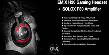 XPG EMIX H30 and SOLOX F30 Amplifier Gaming Audio سماعه جيمنج