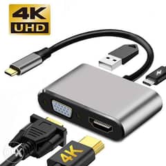 ( keendex 2457 TYPE C HUB 4in1( PD_HDMI 4K _VGA_USB 0