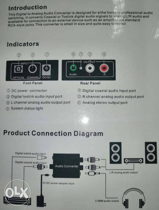 Audio Converter- DAC- Digital to analog Converter محول ديجتال لأنالوج 5