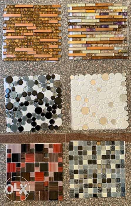 Mosaic tiles for decorations Glass mosaic شيت الموزاييك ل الديكورات 0