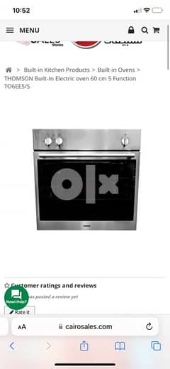 Thomson Electric Oven 0
