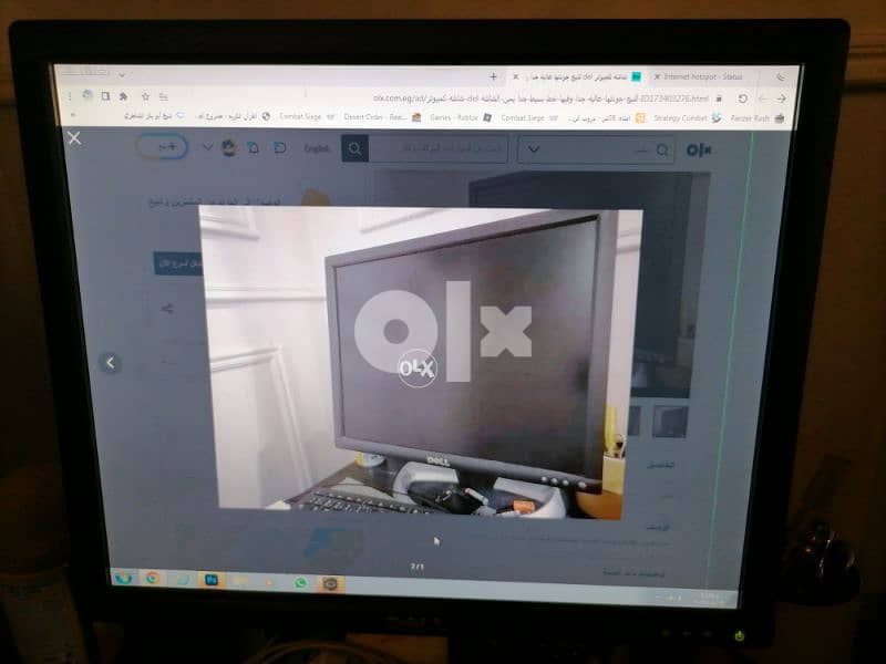 شاشه كمبيوتر del للبيع جودتها عاليه جدا وفيها خط بسيط جدا يمين الشاشه 5