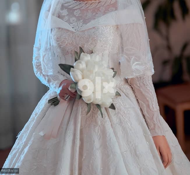 wedding dress  فستان فرح مستعمل فستان ابيض 1