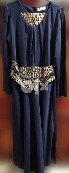 فستان تركي صيفي جديد بالطرحة والحزام للبيع بسعر رائع 0