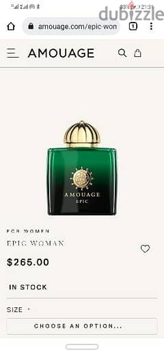 amouage epic original tester