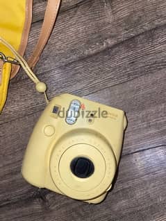yellow fujifilm instax mini 8 camera with bag holder كاميرا انستاكس