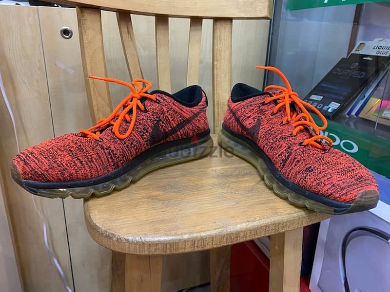 Nike Flyknit Air Max 'Orange Crimson' fits well for size 44 2