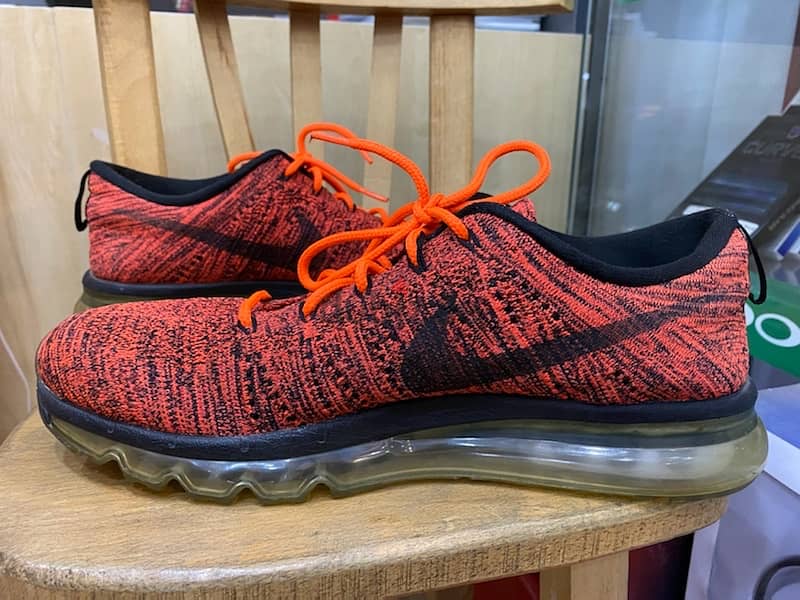 Nike Flyknit Air Max 'Orange Crimson' fits well for size 44 8