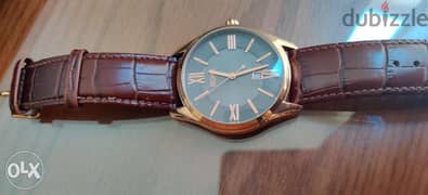 Hugo Boss Ambsdr brown leather rose gold watch ساعة هوجو بوص اصلية من 0