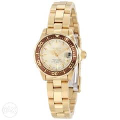 Invicta Women's 12527 Pro-Diver 18k Gold Ion-Plated Stainless Steel an 0