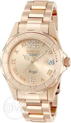 Invicta Women's 14398 Angel Analog Swiss-Quartz Rose Gold Watch 0