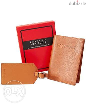 Perry Ellis passport case with luggage tag