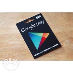 Google Play Gift Card 25$ كارت جوجل بلاي ٢٥ دولار 0