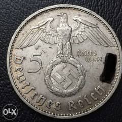 ٥ مارك ألمانيا النازية فضة 0