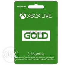 Xbox Live Gold 3 Months Subscription 0