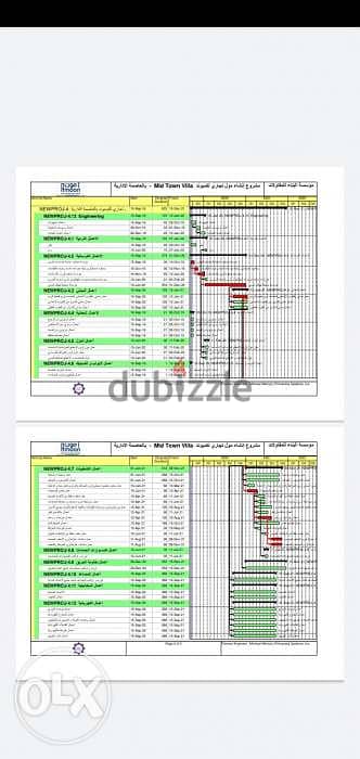 مهندس عمل برامج زمنية لشركات المقاولات