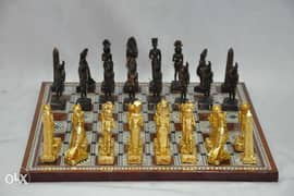 شطرنج فرعوني نحاس خالص حجم كبير 0