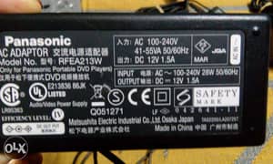 Panasonic AC Adaptor 12 V 1.5 A dvd plyer 0