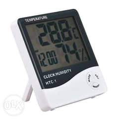 منبه رقمى ساعة و مقياس لدرجة الحراره و الرطوبة رقم الصنف 439 - 11 0