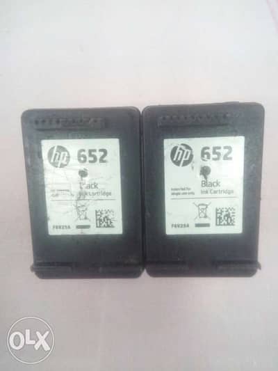 طقم أحبار HP رقم 652 أسود وألوان فارغة