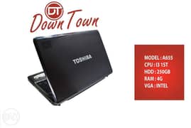 ''Laptop Toshiba Model. /''A655,CPU: I3 1ST,RAM: 4,HDD: 250,VGA: INTEL 0