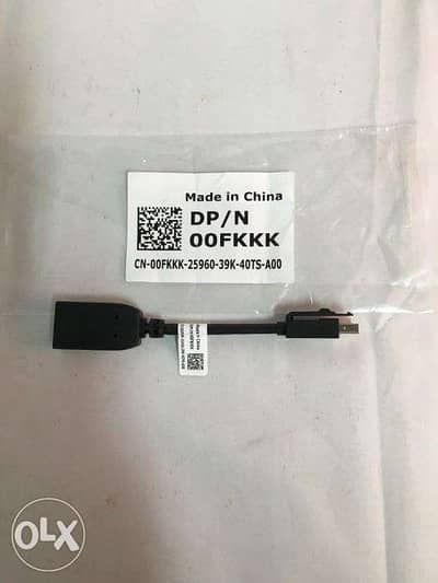 Dell Display Port Female to Mini DP Male Adapter Dongle CN-00FKKK with