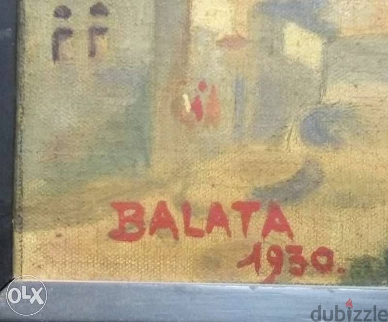 Balata, Palestine -1930, K. Th. Demant - Oil painting 1