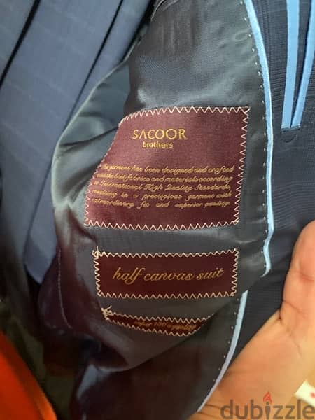 Sacoor brand blue design suit size 48 3