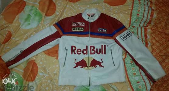 Dolce & Gabbana Leather RedBull Motor Racing Jacket L- XL