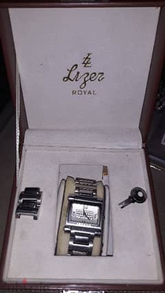 lizer swiss made stainless steel women's watch with box.  ساعه سويسري 0