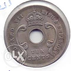 10 سنت الملك ادوار عام 1910 0