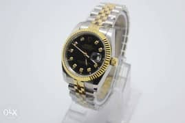 Rolex DateJust Half Gold Jubilee Black Dial + Diamond ساعة رولكس 0