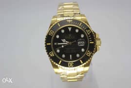 Rolex Submariner Full Gold Black Dial ساعة رولكس رجالي 0