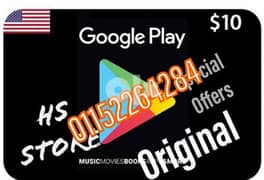 Google play gift card 10$ كارت جوجل بلاي ١٠ دولار 0