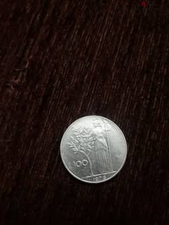 ١٠٠ ليرة ايطالية اصدار سنة ١٩٧٦