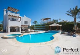 Luxury White Villa in for Rent in El Gouna with Heated Private Pool 0