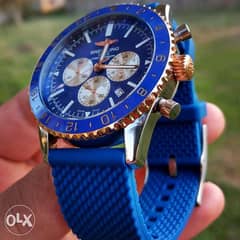Breitling Rubber Blue Watch 0
