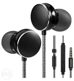 Earbuds with Microphone and Remote Control Ergonomic سماعه اصليه بمايك 0