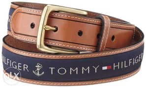 Tommy Hilfiger Navy Blue Leather Belt For Men 0