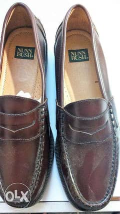 Brown Oxford Genuine Leather Shoes size 43 حذاء جلد اوكسفرد بنى مقاس