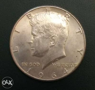 Half dollar - 1964D - silver 900. نصف دولار امريكى فضة